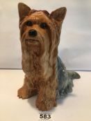 LARGE VINTAGE BESWICK ENGLAND STAMPED YORKSHIRE TERRIER, 26CM