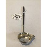 GEORGE III HALLMARKED SILVER SMALL TODDY LADLE, 18CM 1808 BY ELIZABETH MORLEY