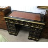 BLACK LACQUERED CHINOSIERE WRITING DESK