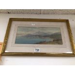 A. P. MONOGRAM CONTINENTAL WATERCOLOUR SIGNED TO THE BACK FRAMED AND GLAZED 49.5 X 30.5CM