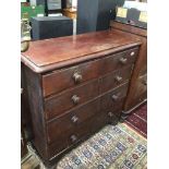 EARLY 19TH CENTURY TWO OVER THREE CHEST OF DRAWERS 108 X 102 X 41CM
