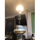 A VINTAGE CHINA HANDPAINTED LAMP, 50CM
