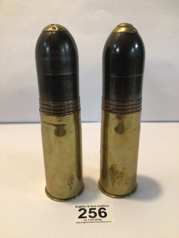 PAIR OF BERNDORF 1894 FRENCH INERT POM POM CANISTERS - Image 2 of 3