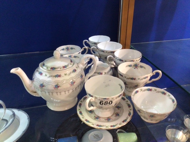 TEN PIECE TUSCAN CHINA TEA SET WITH TEAPOT (HONITON)