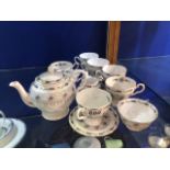 TEN PIECE TUSCAN CHINA TEA SET WITH TEAPOT (HONITON)