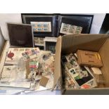A MIXED COLLECTION OF STAMPS INCLUDES FIRST DAY COVERS AND LOOSE STAMPS, ALSO TELESCOPE