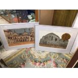 ROBERT TANNER ENGLAND SIGNED ARTIST PROOF (FLINT BARN) AND SIGNED (THE BRIGHTON PAVILION) NO2 SERIES