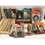 QUANTITY OF ELVIS MEMORABILIA, MAGAZINES, AND THE ELVIS STORY