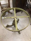 ROUND BRASS BASE TABLE