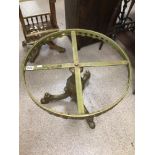 ROUND BRASS BASE TABLE