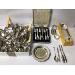 MIXED PLATEWARE ITEMS, FLATWARE