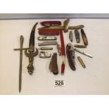 VINTAGE PEN KNIVES AND LETTER OPENERS