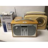 THREE RADIOS, INCLUDES A BOXED BLAUPUNKT BPR-1, A PURE EVOKE-2S, A BAKELITE BUSH TR 82D (530/18024),