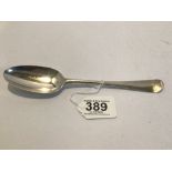EARLY GEORGE III HALLMARKED SILVER DESSERT SPOON, THOMAS AND WILLIAM CHAWNER, 21CM, 75GRAMS