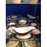 MIXED CHINA ROYAL DOULTON (IMPERIAL BLUE) 26 PIECES WITH 6 PIECES OF SPODE