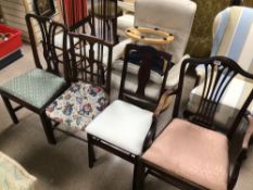 FOUR VARIOUS CHAIRS INCLUDES SCOTTS OF STOW FOLDING CHAIR