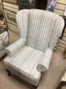 VINTAGE UPHOLSTERED WINGBACK CHAIR