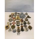 MILITARY BADGES, POLICE, RED CROSS MEDALS AND MORE