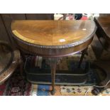 VINTAGE MAHOGANY DEMI-LUNE TABLE