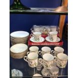 SET OF TWELVE ESCHENBACH BRAVARIA COFFEE CUPS, SAUCERS AND CAKE PLATES