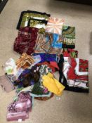 COLLECTION OF VINTAGE SILK AND POLYESTER SCARVES, JAEGER, RICHARD ALLAN, CHANEL STYLE AND MORE