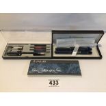 TWO PARKER PEN SETS, RIALTO AND CALLIGRAPHY SET