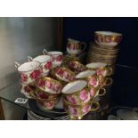 ROYAL ALBERT (OLD ENGLISH ROSE) TEA SET 55 PIECES