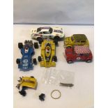 FIVE VINTAGE SCALEXTRIC CARS
