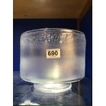 LARGE IRIDESCENT GLASS VASE, 24CM DIAMETER
