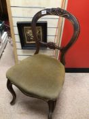 VICTORIAN MAHOGANY BALLOON BACK CHAIR