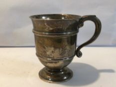 HALLMARKED SILVER TANKARD 1921 LONDON, 243 GRAMS