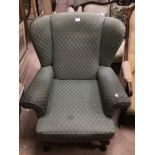 VINTAGE UPHOLSTERED WINGBACK CHAIR