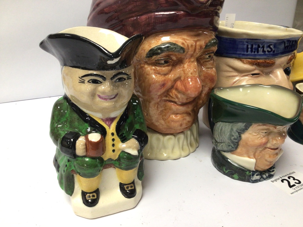 MIXED CERAMIC TOBY JUGS, BESWICK, ROYAL DOULTON, AND MORE - Bild 5 aus 5