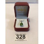 750 WHITE GOLD WITH PERIDOT PENDANT