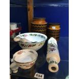 ROYAL WORCESTER HERBS BOWL, AND SPOONS WITH OTHER CHINA