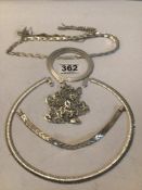 QUANTITY OF SILVER CHAINS, 140GRAMS
