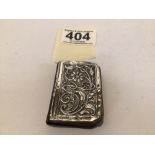 HALLMARKED SILVER MINIATURE BOOK COVER 1904 LONDON, (THE CHIMES)