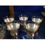 SET OF FIVE WMF CUPS (STAMPED)