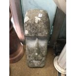 LARGE CONCRETE EASTER ISLAND FIGURE, 66CM