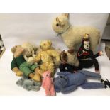 MIXED VINTAGE AND ANTIQUE STUFFED TOYS