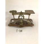 VINTAGE POSTAL SCALES WITH WEIGHTS