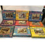 NINE GOOD COMPANIONS VINTAGE JIGSAWS, BLACKPOOL TOWER NO 2, 8, 12, 33, 34, 35, 36 AND 39