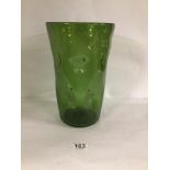 ERIC HOGLUND SWEDISH KOSTA BODA HANDMADE GREEN VASE, 30CM