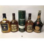 MIXED ALCOHOL, CHIVAS REGAL, GLENFIDDICH, BALENTINES D. O. M BENEDICTINE