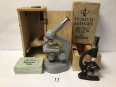 TWO BOXED STUDENT MICROSCOPES