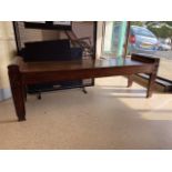 REGENCY WOODEN HALL BENCH 165 X 43CM