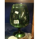 LARGE GREEN VASE, 30CM