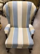 VINTAGE RE-UPHOLSTERED WINGBACK CHAIR