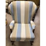 VINTAGE RE-UPHOLSTERED WINGBACK CHAIR