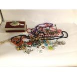 MIXED COSTUME JEWELLERY, NECKLACES, CAMEOS AND MORE